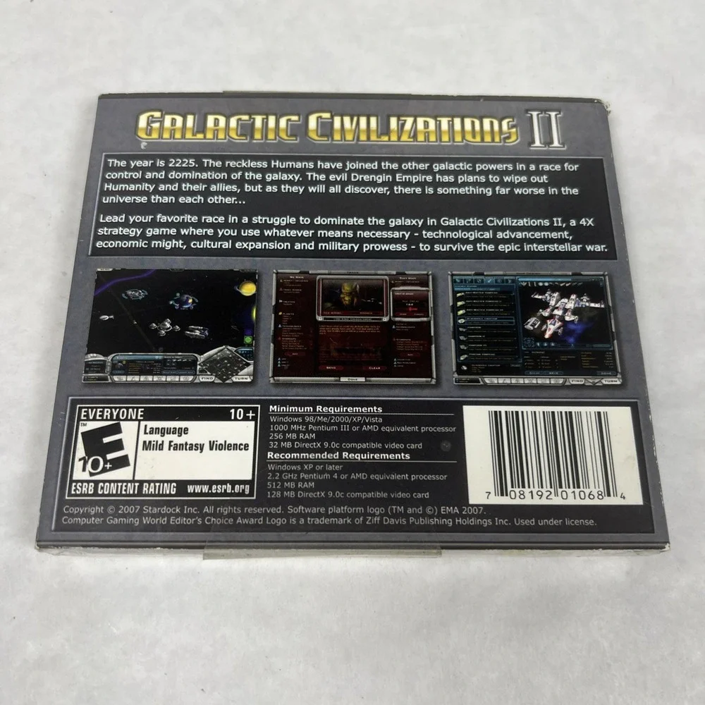 Galactic Civilizations 2 Dread Lords PC CD-ROM. ‎ Brand New Sealed.